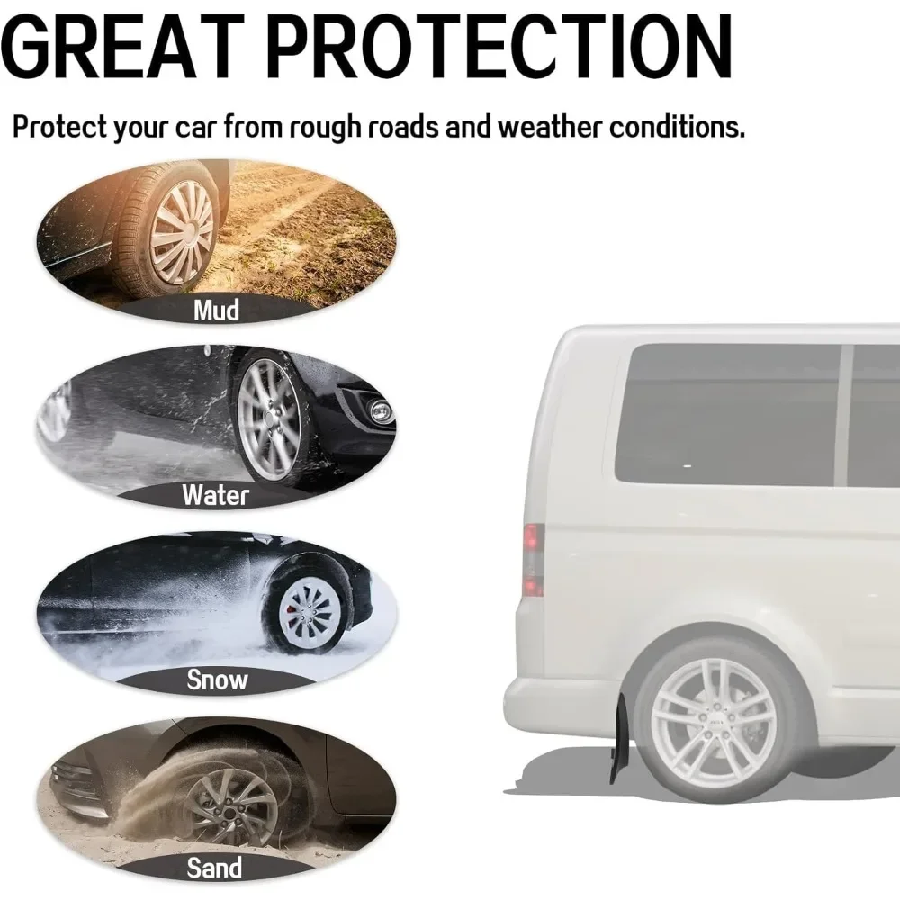 Автомобильные брызговики для Volkswagen VW Transporter T5 T6 Cara velle Multivan 2008-2020 передние и задние
