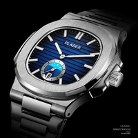 pladen men watches top brand 18k stainless steel waterproof male quartz clocks business moon phase calendar mens wrist watch