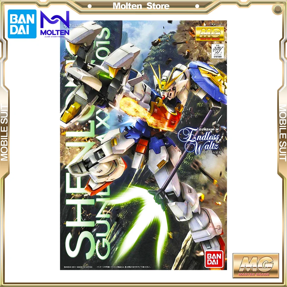 BANDAI MG XXXG-01S Shenlong Gundam EW Ver. 1/100 Scale Mobile Suit Gundam Wing Gunpla Model Kit Assembly Anime Action Figure