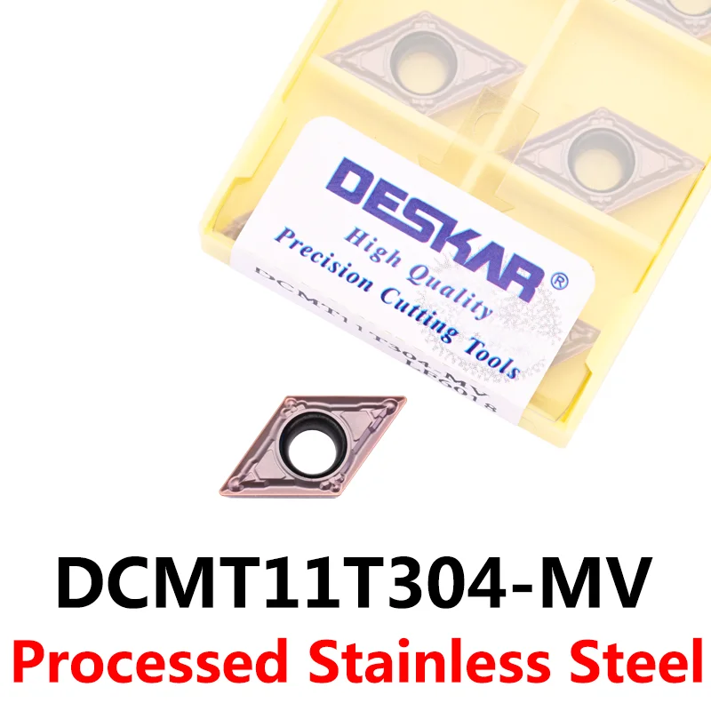 

Вставки DESKAR DCMT11T302 DCMT11T304 DCMT11T308 LF6018 MV DCMT Вставки из карбида вольфрама из обработанной нержавеющей стали Инструменты для токарных станков