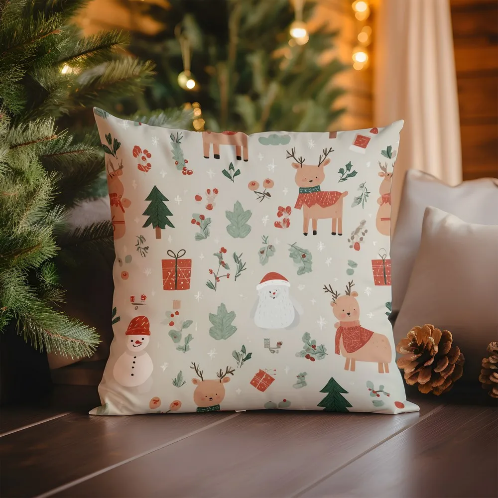 

Рождественская наволочка из полиэстера велюра 40x40 см