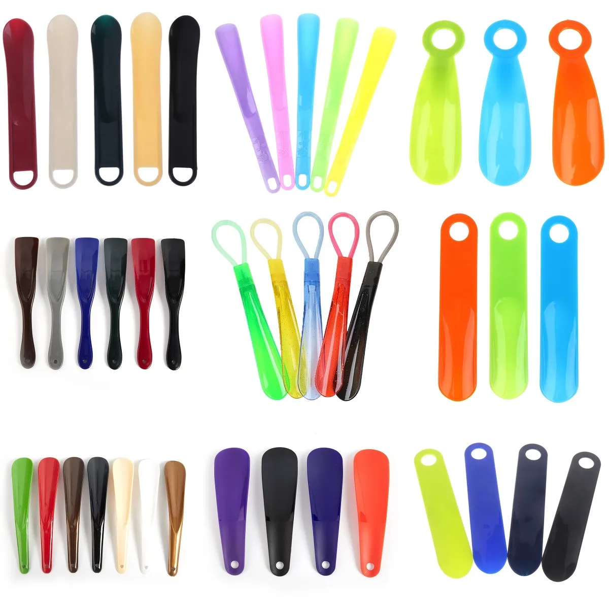 

1PC Plastic Shoehorn Lazy Shoe Helper Long Handle Shoes Lifter Pull Shoehorn Durable Labor-saving Convenient Quickly Easily