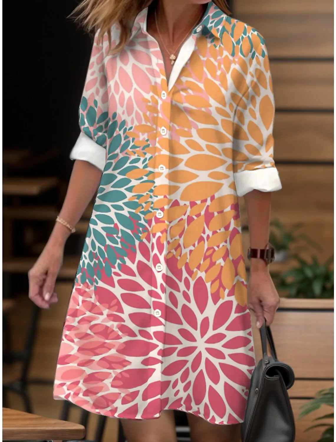 Женское элегантное платье с отложным воротником Осеннее повседневное удобное