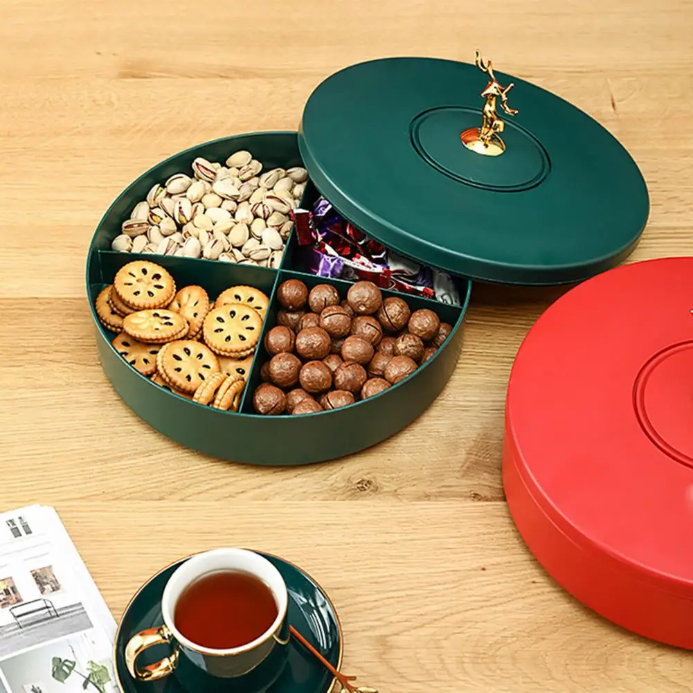 Поднос для еды дизайнерский поднос закусок 4 сетки съемные отличный портативный