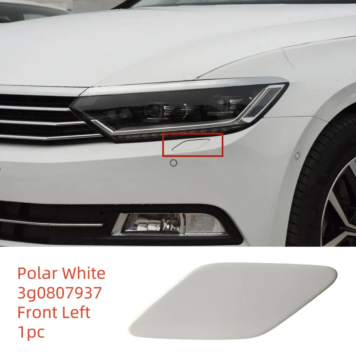 

1 шт./1 пара автомобильных фар, крышка-распылитель, бампер, крышка сопла омывателя фар для Volkswagen Passat B8 2017-2019 3G 0807937 3G 0807938