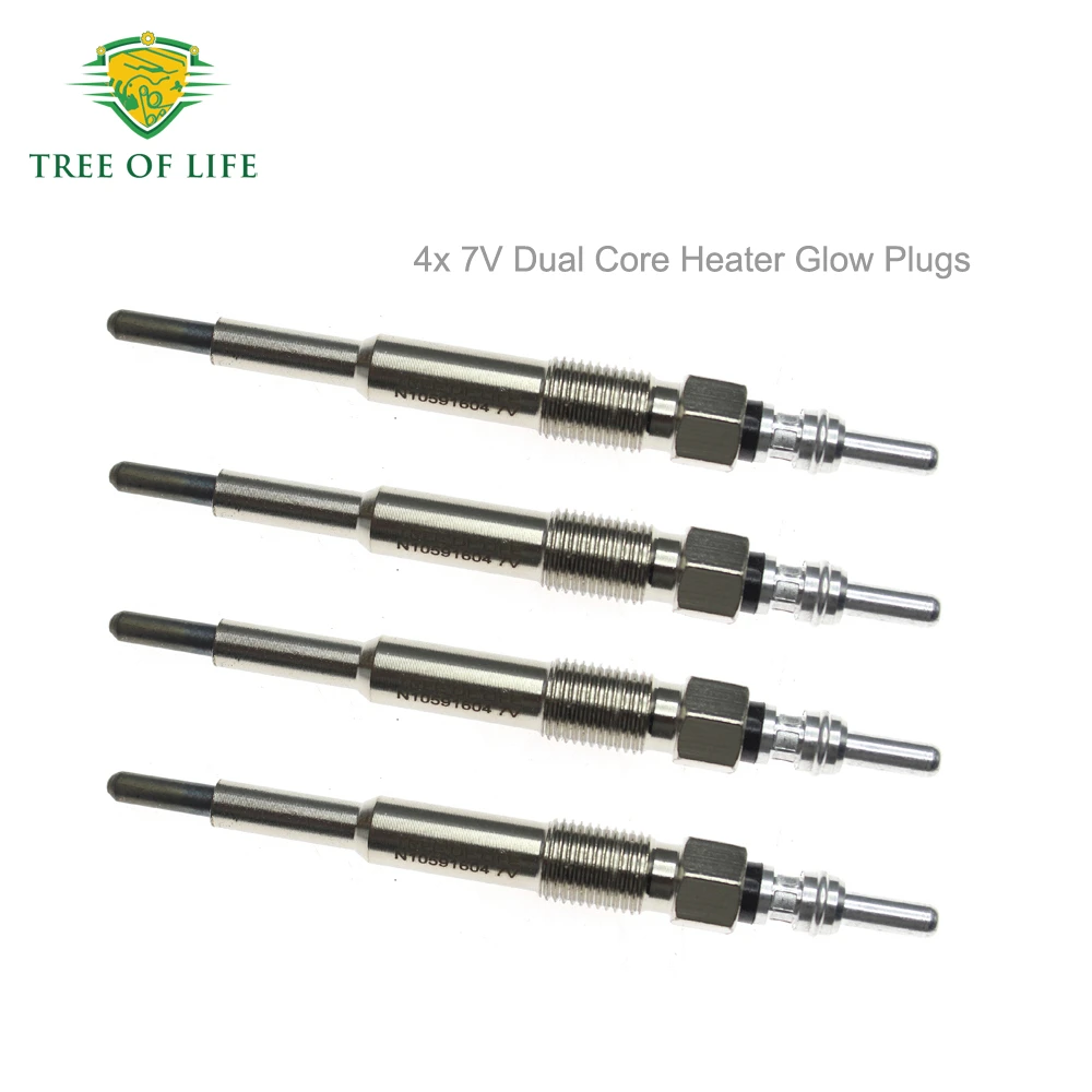 

4x 7V двухъядерные свечи накаливания обогревателя для VW PASSAT 3C SHARAN POLO JETTA III NEW BEETLE SEAT TOLEDO 1.9 2.0 TDI 2005-2009 N10591608