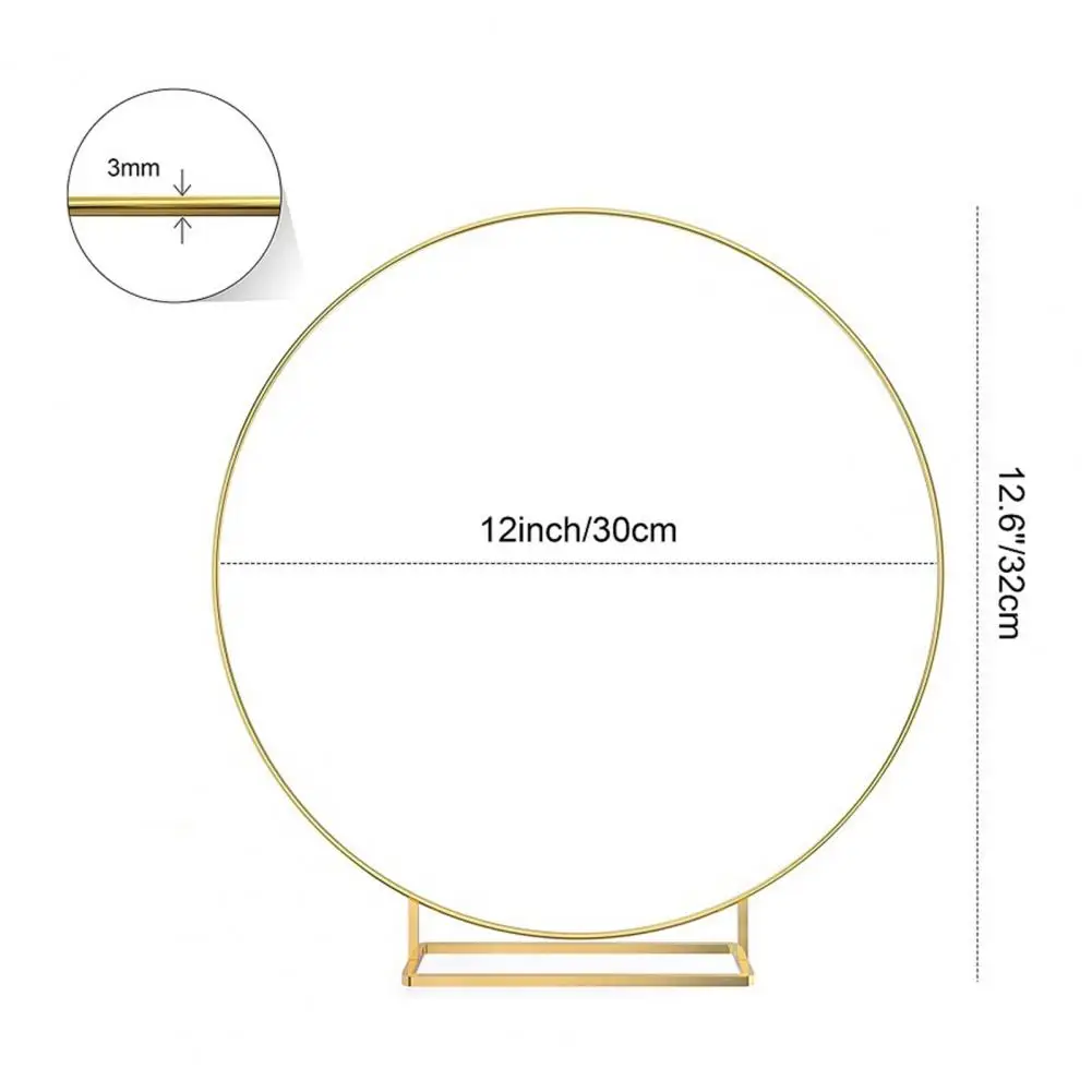 Цветочный обруч с квадратной подставкой золотой прочный держатель для венка в