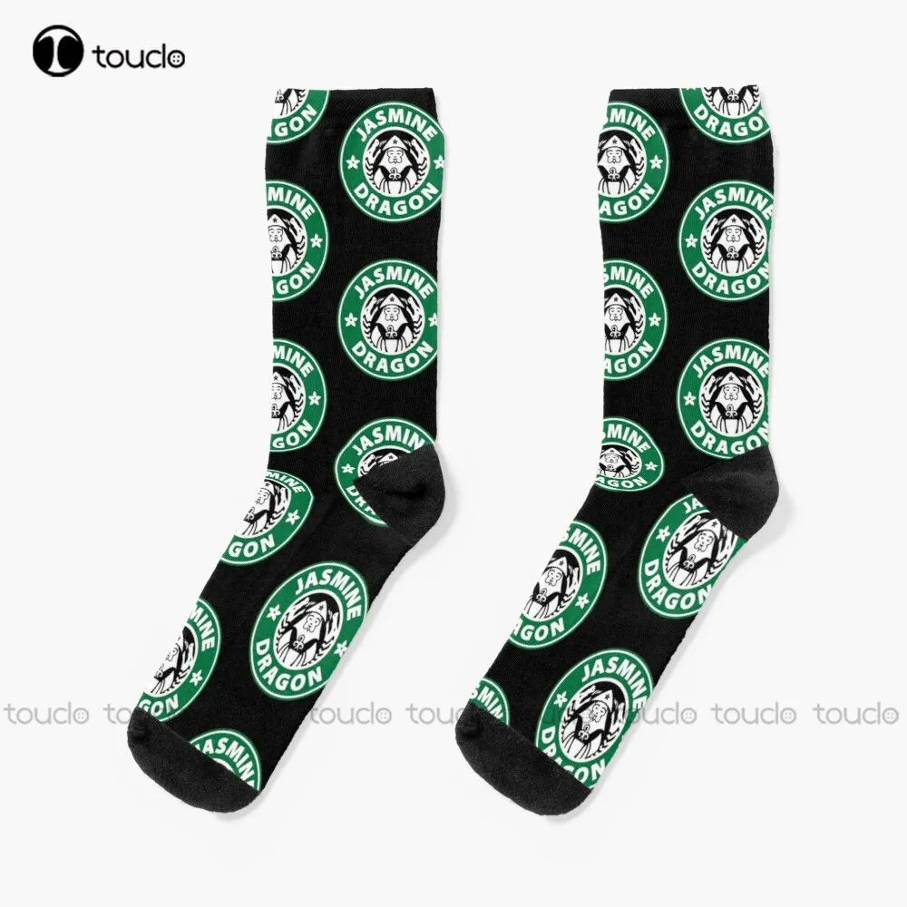 

Jasmine Dragon -Inspired Tea Shop Design Avatar The Last Airbender Socks Funny Socks For Women 360° Digital Print Gift