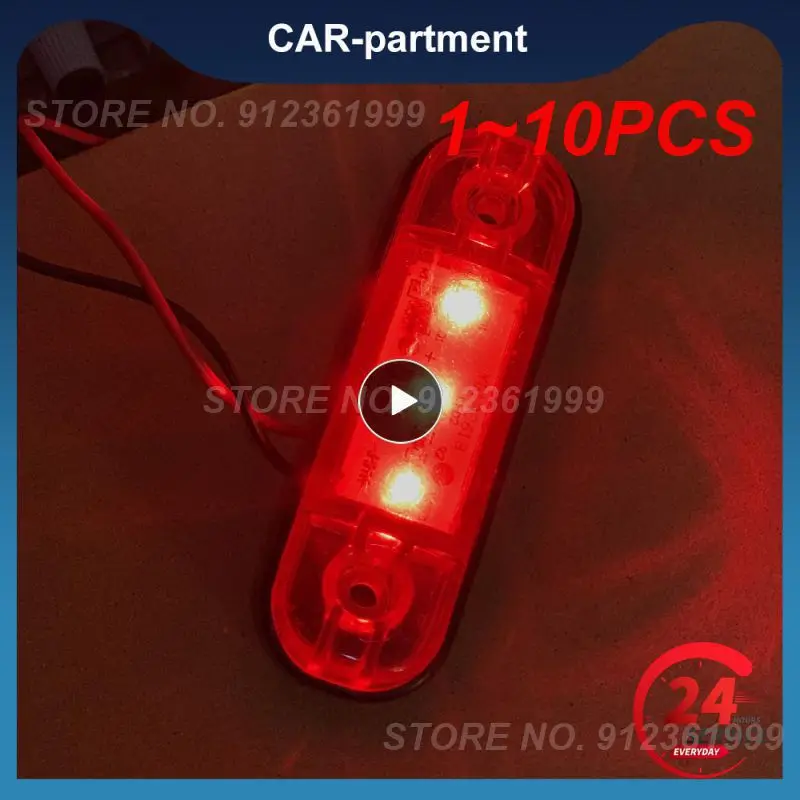 

1~10PCS 24V 3 LED Car External Side Marker Warning Light Oval Clearance Signal Brake Trailer Truck Lamp Truck Lorry Bus