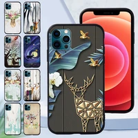 new phone case for iphone 12 12 pro12 pro max12 mini 5 4 6 1 anti scratch deer pattern soft protective back cover