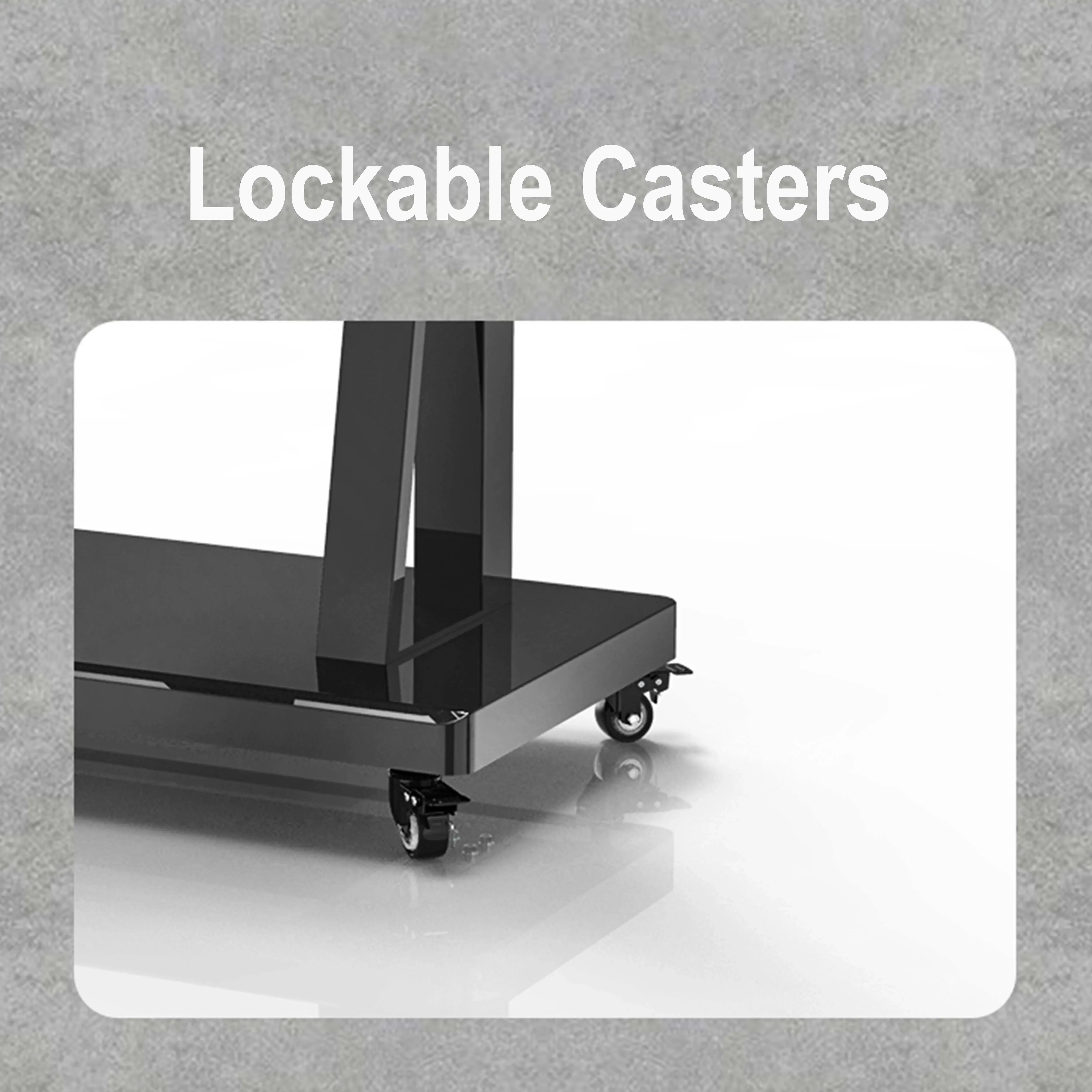 NBJOHSON 55-100 дюймов VESA 900*600 мм подвижные тележки с полкой AV