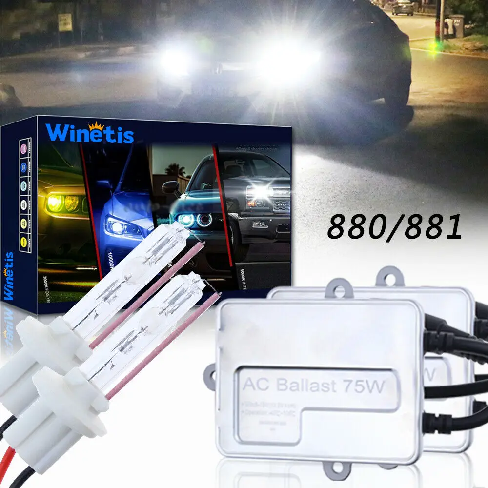 

75W 880 Hid Fog Light Bulbs For Nissan Titan 2004-2015 Frontier 2003-2004 6000K