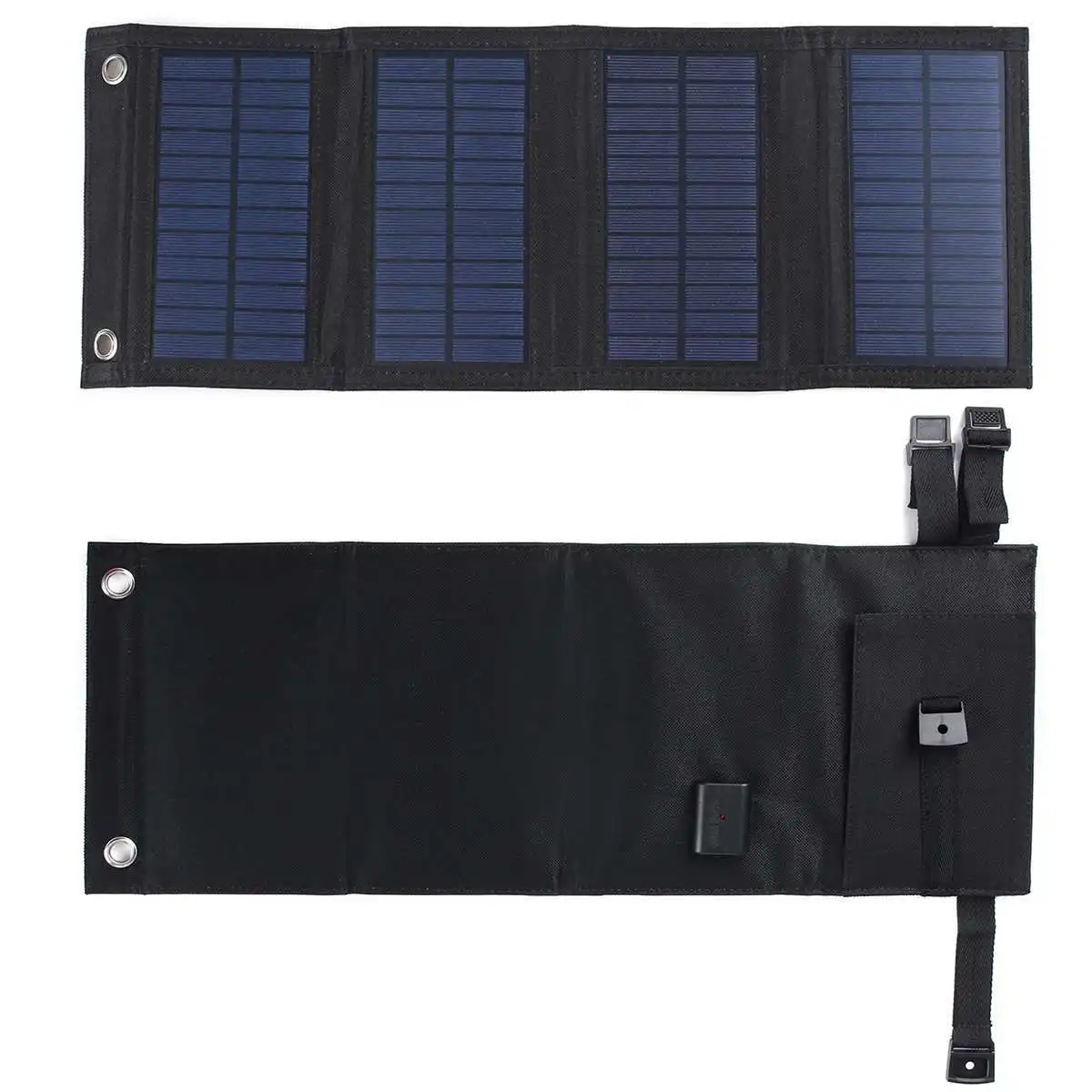 sun power 50w 5v foldable solar panel solar cells folding pack 10 in1 usb cable portable solar battery charger for phone camping free global shipping