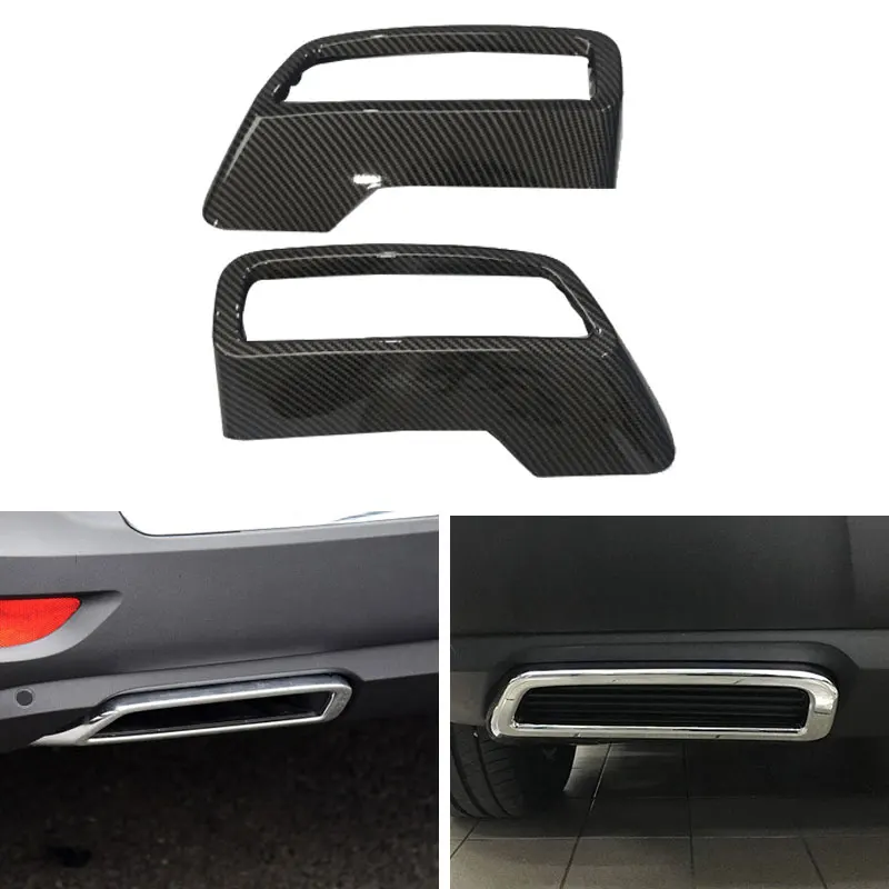

Car Styling Rear Exhaust Tail Muffler Pipe End Output Cover Trim For Peugeot 3008 4008 5008 2017 2018 2019 2020 2021