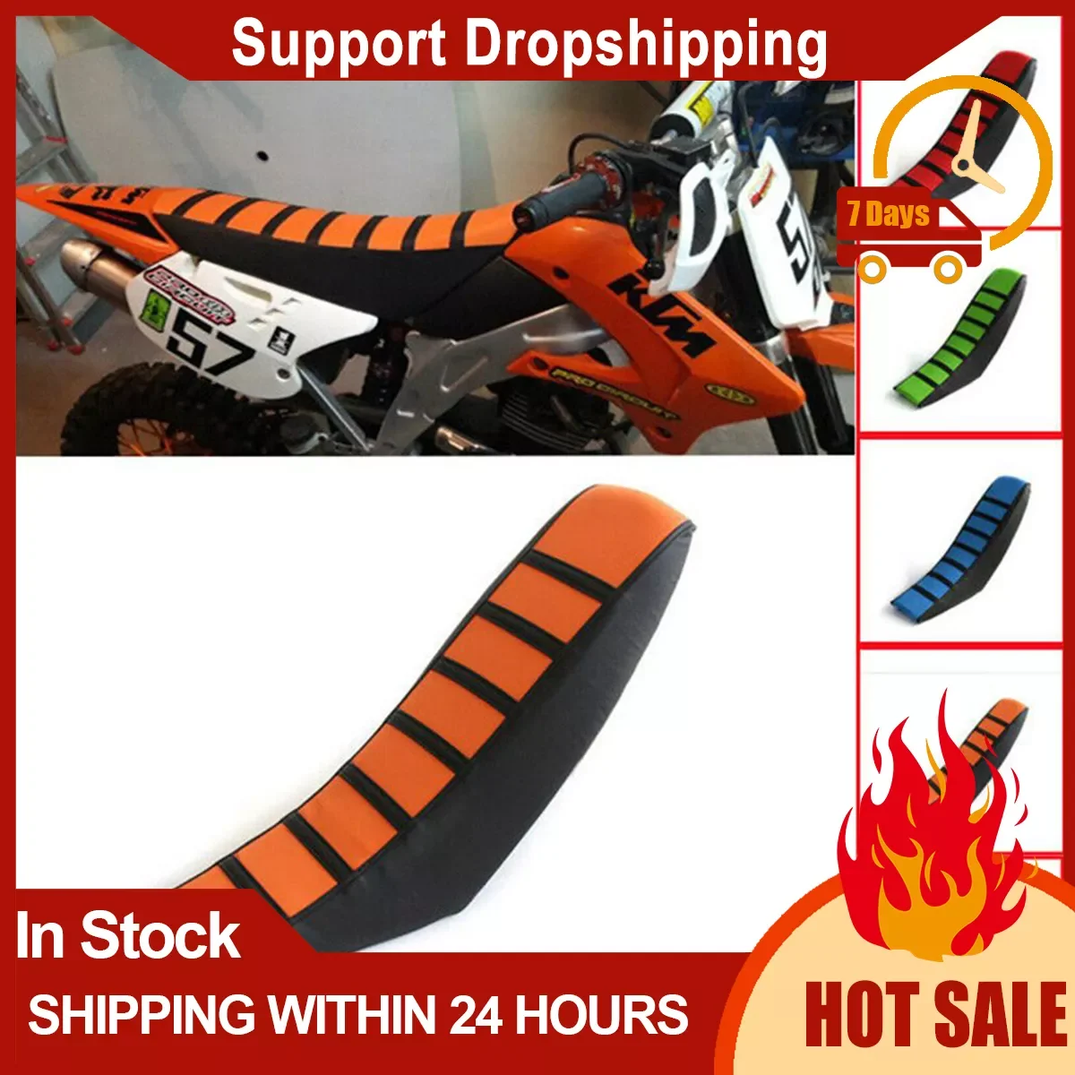 

NEW2023 5 Color Leather Gripper Soft Cover For 350 WR YZF CRF SUZKI Motocross Motorcycle Off Road Drop Shipping