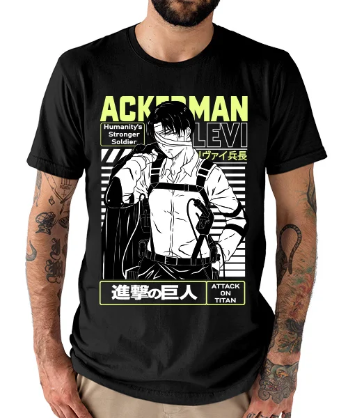 Футболка UNISEX ATTACK ON TITAN CAPIT (12) LEVI ACKERMAN BATALLA FINAL