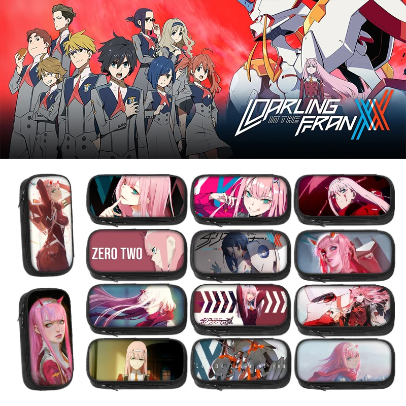 21cm X 10cm Large Capacity Pencil Cases Bags Anime Kawaii Character DARLING In The FRANXX Zero Two School Supplies Stationery