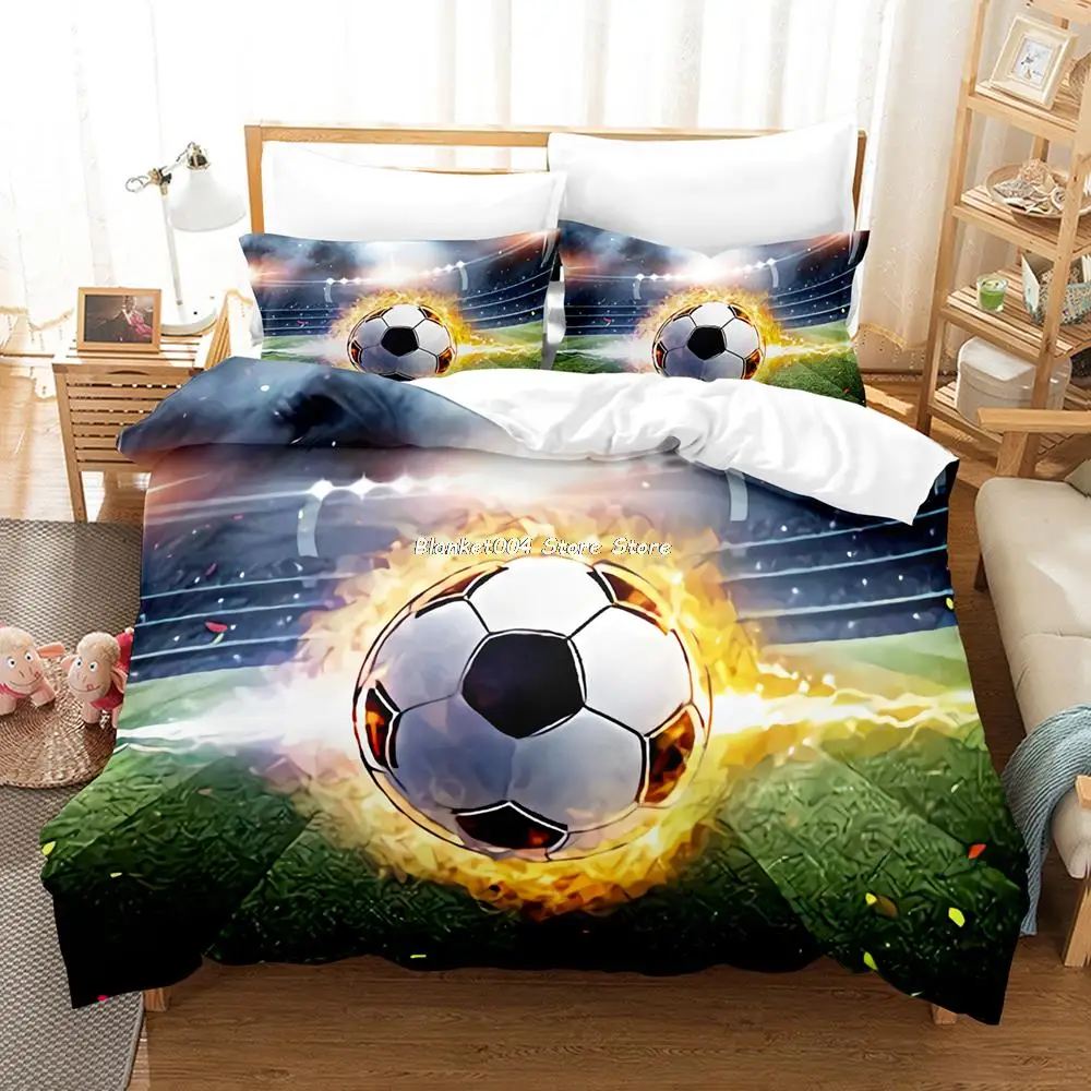 

New Football Bedding Set Single Twin Full Queen King Size Sports Enthusiasts Fans Bed Set Aldult Kid Bedroom Duvetcover Sets 002