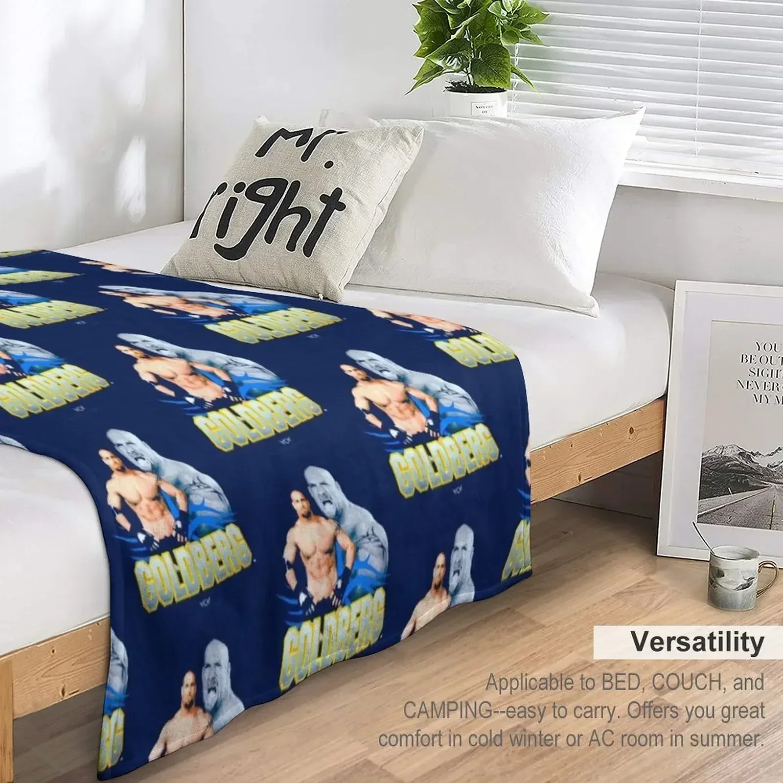 Классическое одеяло Goldberg World Championship Wrestling 1998 фланелевое дизайнерское для малышей