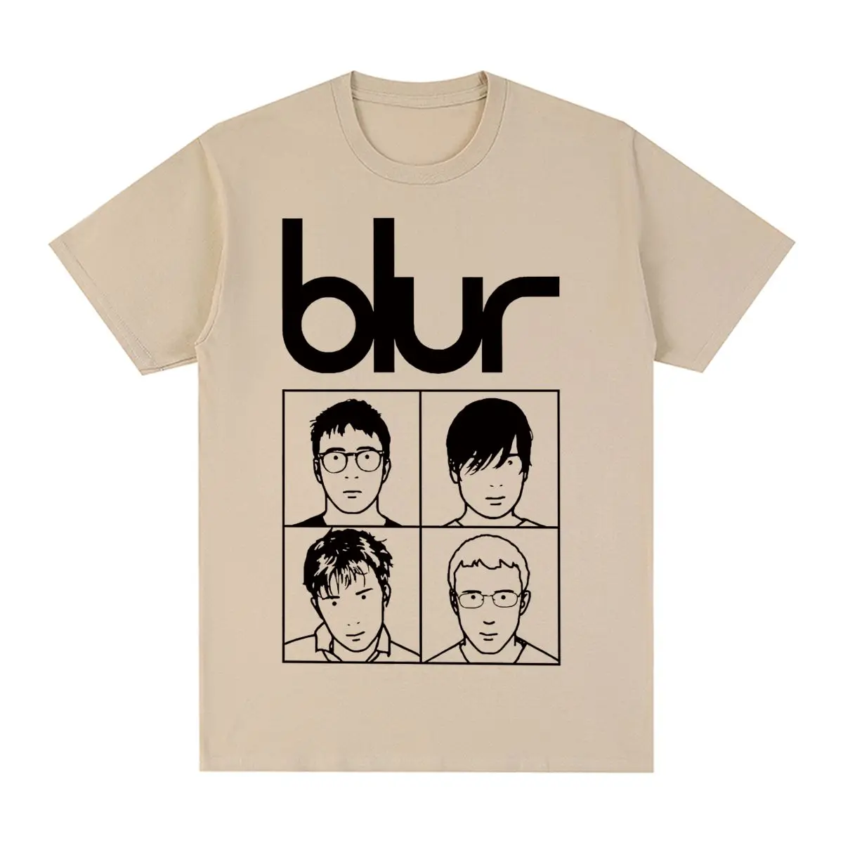 

Blur Vintage T-shirt British Britpop Band Cotton Men T shirt New Tee Tshirt Womens Tops