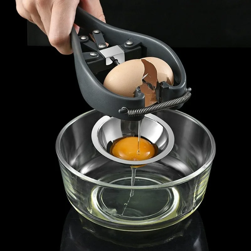 

304 Stainless Steel Egg Opener Egg Shelling Kitchen Tool Egg Yolk Egg White Separator Household Kitchen Accessories