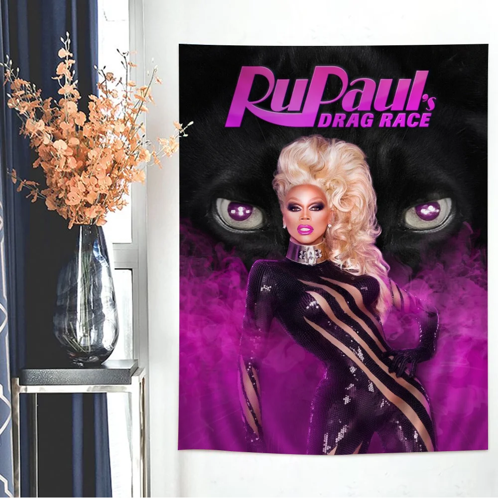 R-RuPaul Hippie Wall Hanging Tapestries For Living Room Home Dorm Decor Kawaii