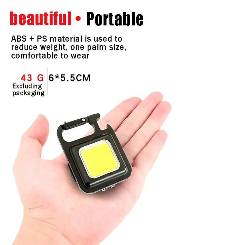

2023 Keychain Light Mini Led Magnetic Base Flashlight Strong Magnetic Outdoor Emergency Outdoor Light Outdoor Lighting Light New