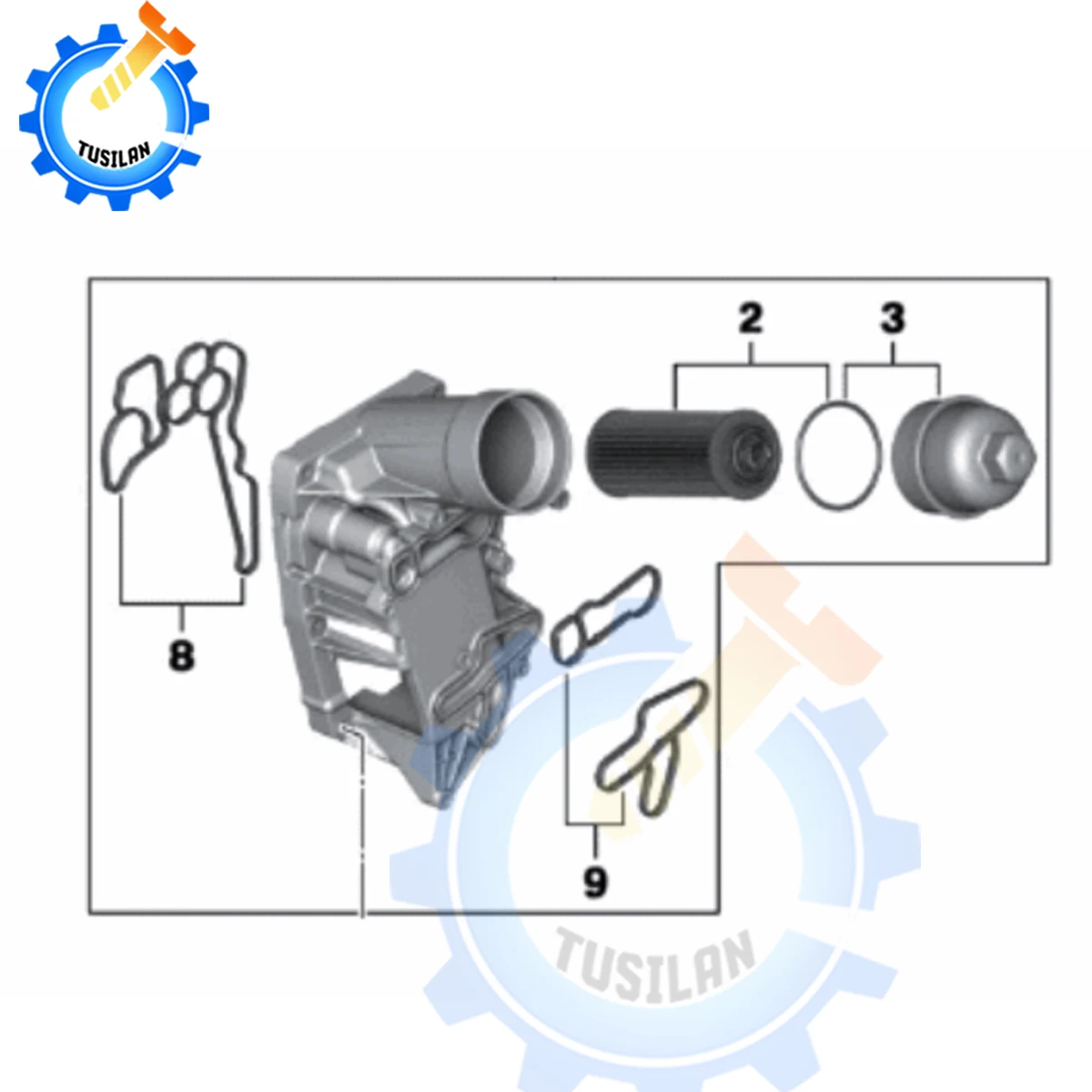 11428507697 Новый масляный фильтр в сборе для BMW 1 3 4 5 серии X1 F20 X2 F22 X3 X5 F30 F10 F32 E90 F07 F06 F12 F01