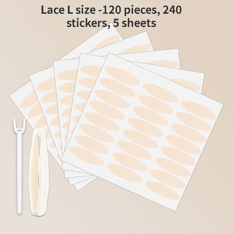 5/10 листов прозрачная Невидимая клейкая лента для век с сетчатым кружевом