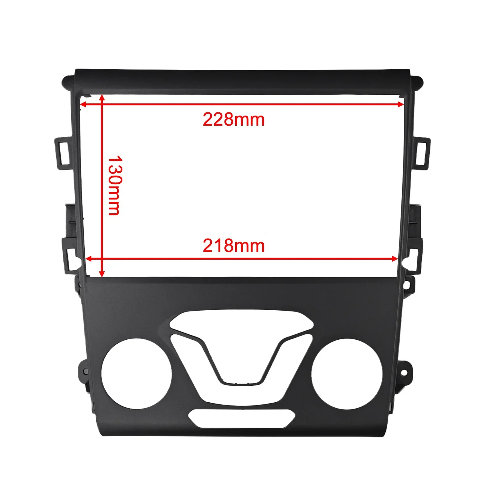 Черная 2-диночная автомобильная стерео рамка приборной панели для Ford Fusion Mondeo