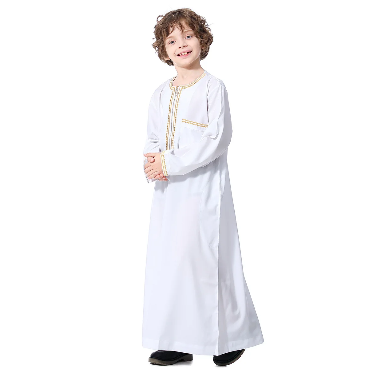 Teenager Summer American Clothing Fashion Abaya 2022 Kaftan Arabic Dubia High Quality Abaya Muslim Men Robe Boy Tradistional