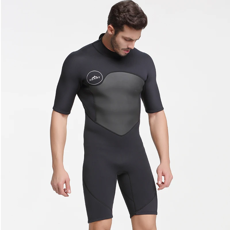 Неопреновый гидрокостюм SBART 2 мм, мужской сохраняющий тепло купальный костюм для подводного плавания и дайвинга, купальный костюм с коротки... от AliExpress RU&CIS NEW