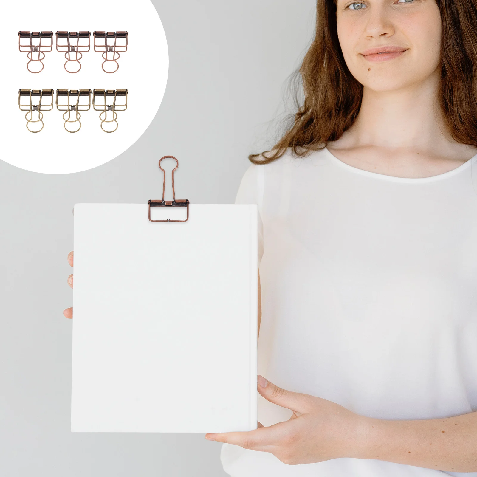 

Elliot Folder Paper Binder Clips Office Tickets Professional Metal File Retro Dissertation Accessories