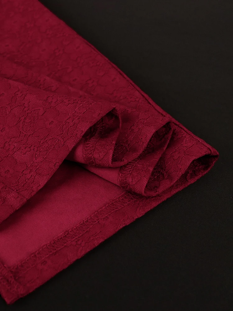 Женское кружевное платье средней длины AOMEI элегантный наряд с открытыми плечами