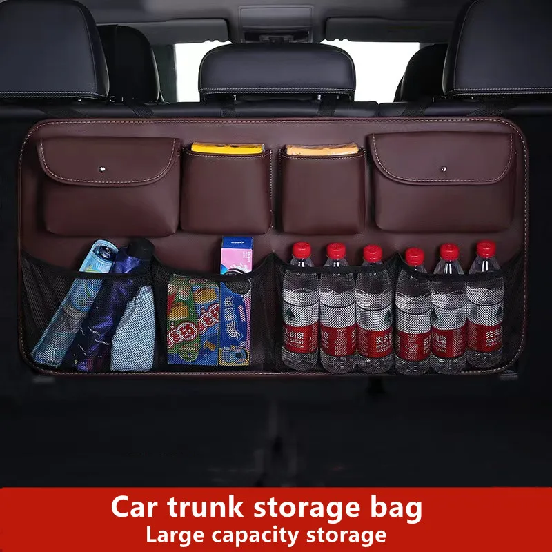 

Car Trunk Organizer Adjustable Back Storage Bag Net High Capacity Multi-use Oxford Automobile Seat Back Organizers Universal