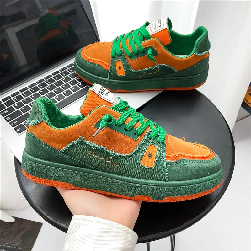 

2022 Spring and Autumn New Comfortable and Breathable Flat Bottom Running Casual Sports Men's Shoes Niche Skateboard Shoes