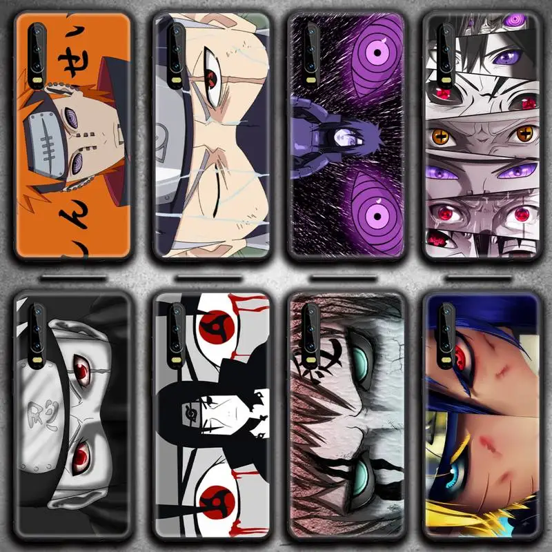 Anime Naruto Itachi Uchiha Sasuke Kakashi Eyes Phone Case for Huawei P20 P30 P40 lite E Pro Mate 40 30 20 Pro P Smart 2020