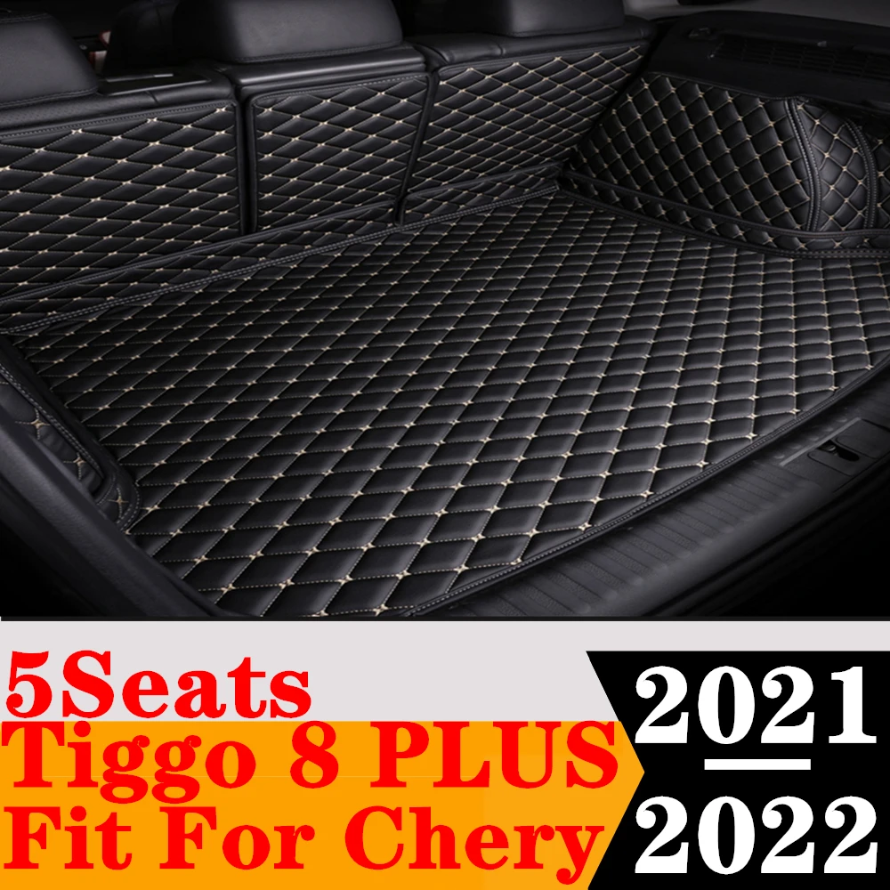 

Sinjayer Waterproof Highly Covered Car Trunk Mat Tail Auto Boot Pad Carpet Cover Cargo Liner For Chery Tiggo 8 PLUS 5Seats 21 22