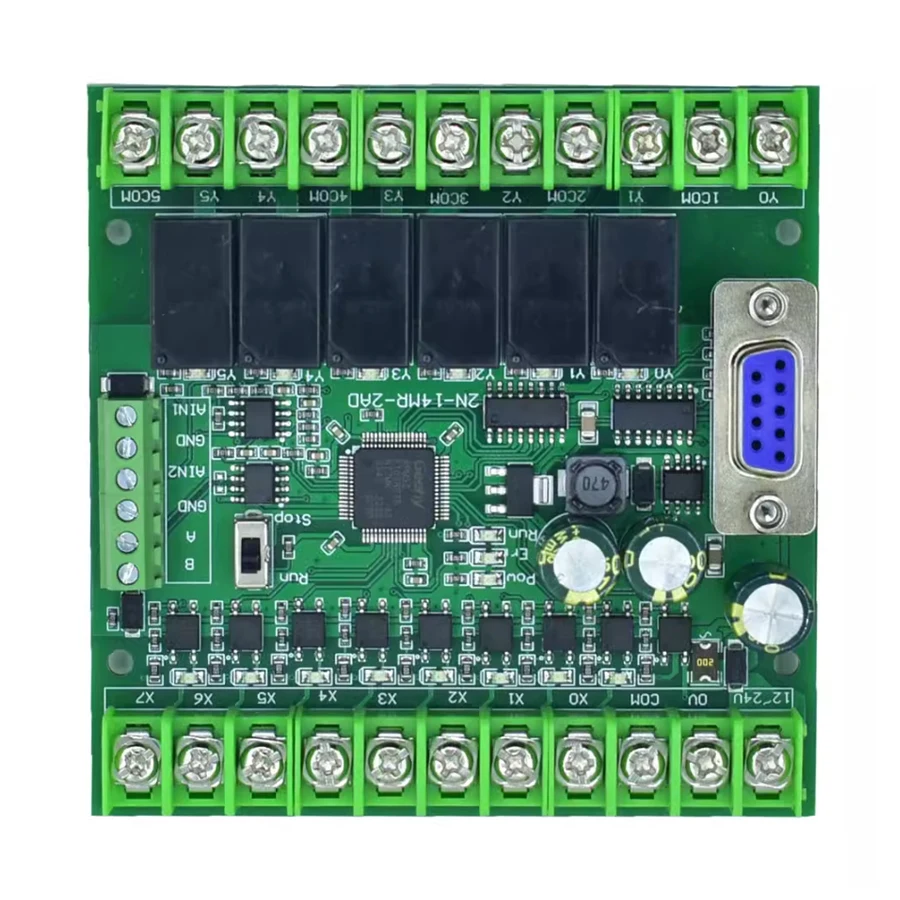 Промышленная плата ПЛК FX2N-6 FX2N-10 FX2N-14 FX2N-20MT/MR Простой микроалмазный
