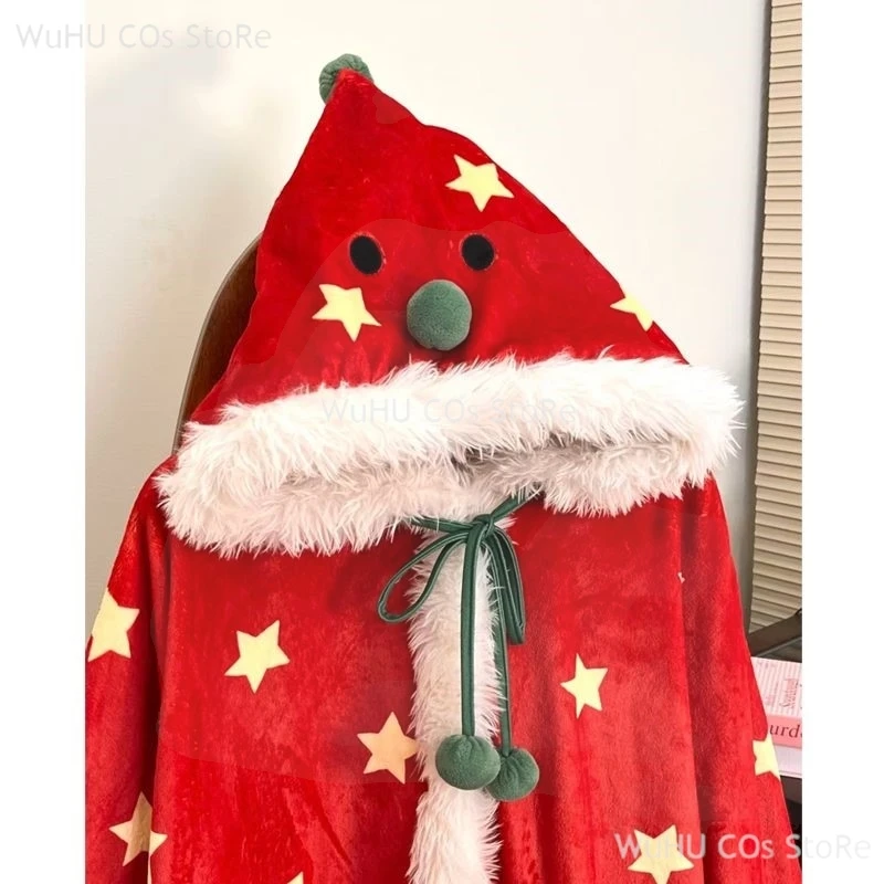 Новинка 2024 осенне-зимняя пижама зимняя накидка для девочек рождественская