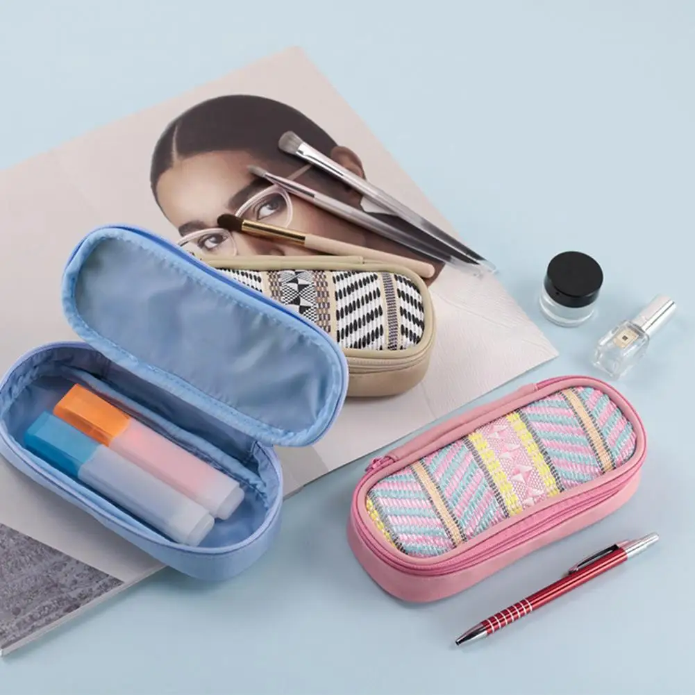 

Wide Application 17.5cm Long Large Capacity Zipper Ethnic Pencil Case for School