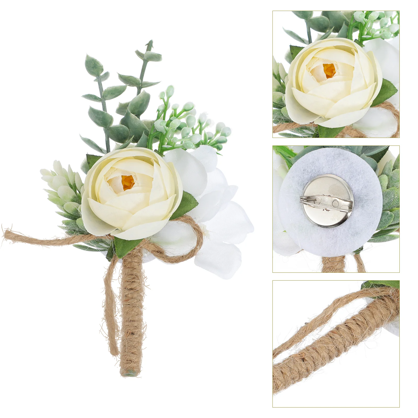

1pc Groom Boutonniere Wedding Party Suit Decoration Bride Boutonniere Flower
