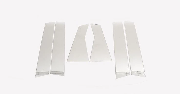 

6 шт. Стайлинг автомобиля, подходит для Peugeot 3008 GT 3008GT 2017, аксессуары, столбы из нержавеющей стали, зеркальная отделка, стикер