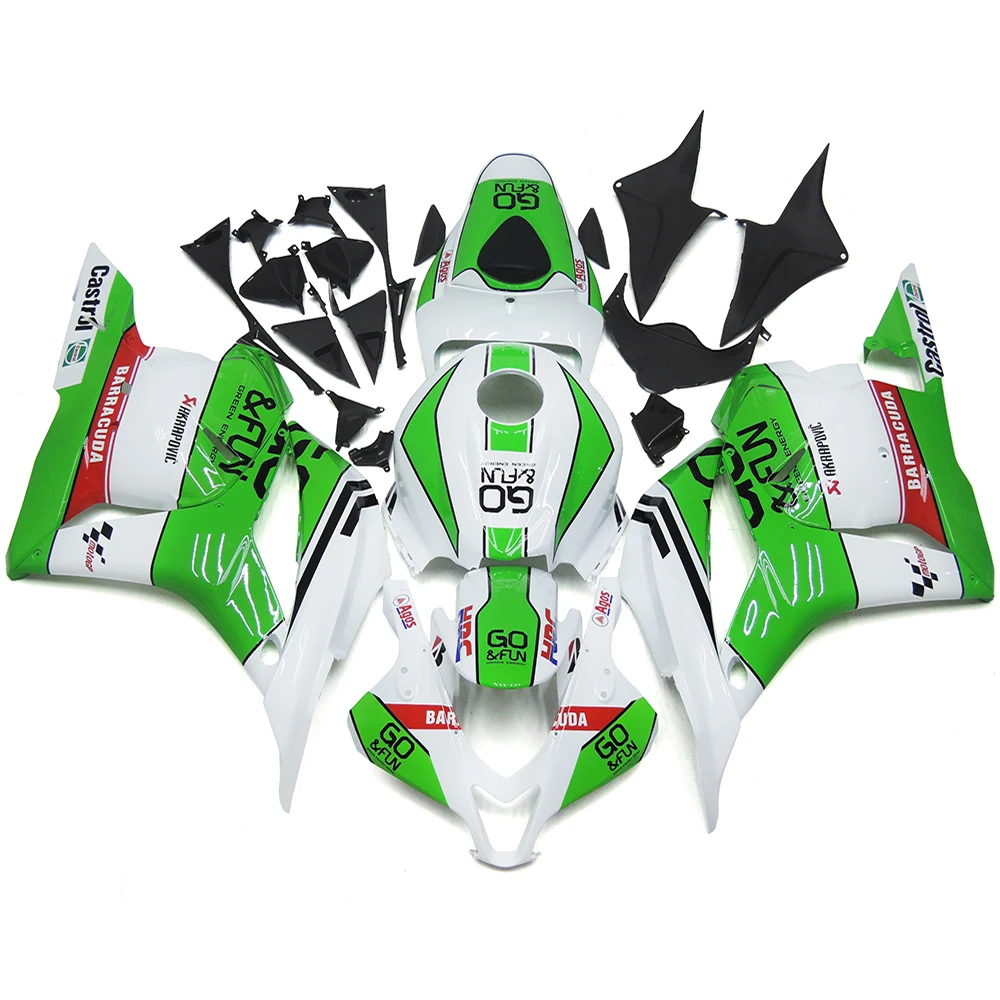 

Комплект обтекателей для мотоцикла, подходит для Honda CBR600RR 09-12 лет CBR600 F5 2009 2010 2011 2012 обтекатель, белый, зеленый, индивидуальная краска