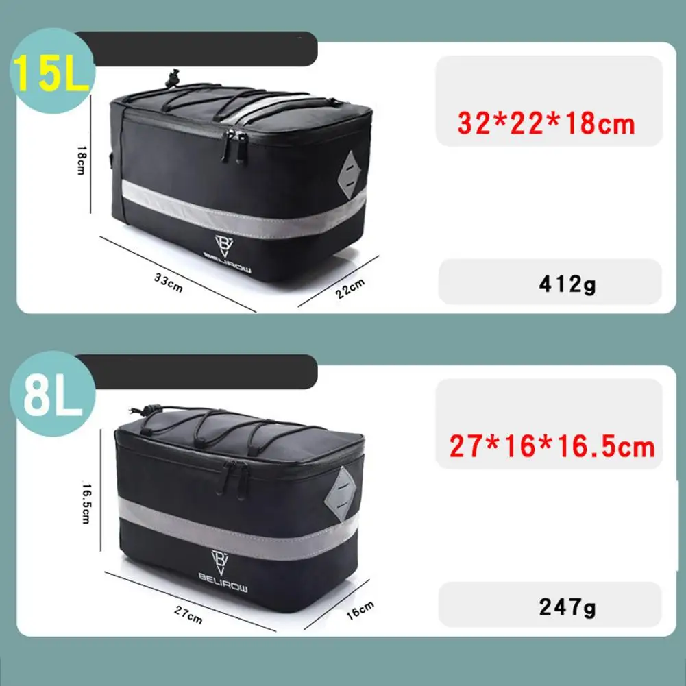 Carrier Bag Rear Rack Bike Trunk Bag Back Seat Travel Waterproof Pouch