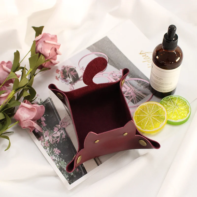 

Поднос для хранения кожаный для ключей коробка для хранения ювелирных изделий крыльцо коробка для хранения портативный лоток для хранения ...