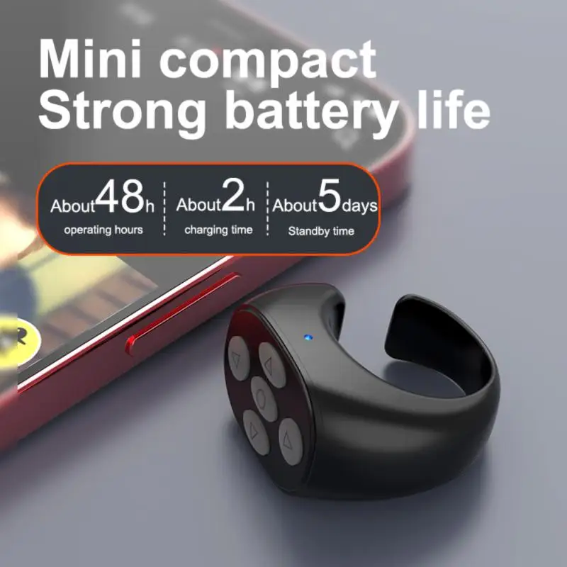 

Portable Wireless Media Button Remote Controller Video Scrolling Controller Per 48h Automatic Page Turner Lazy