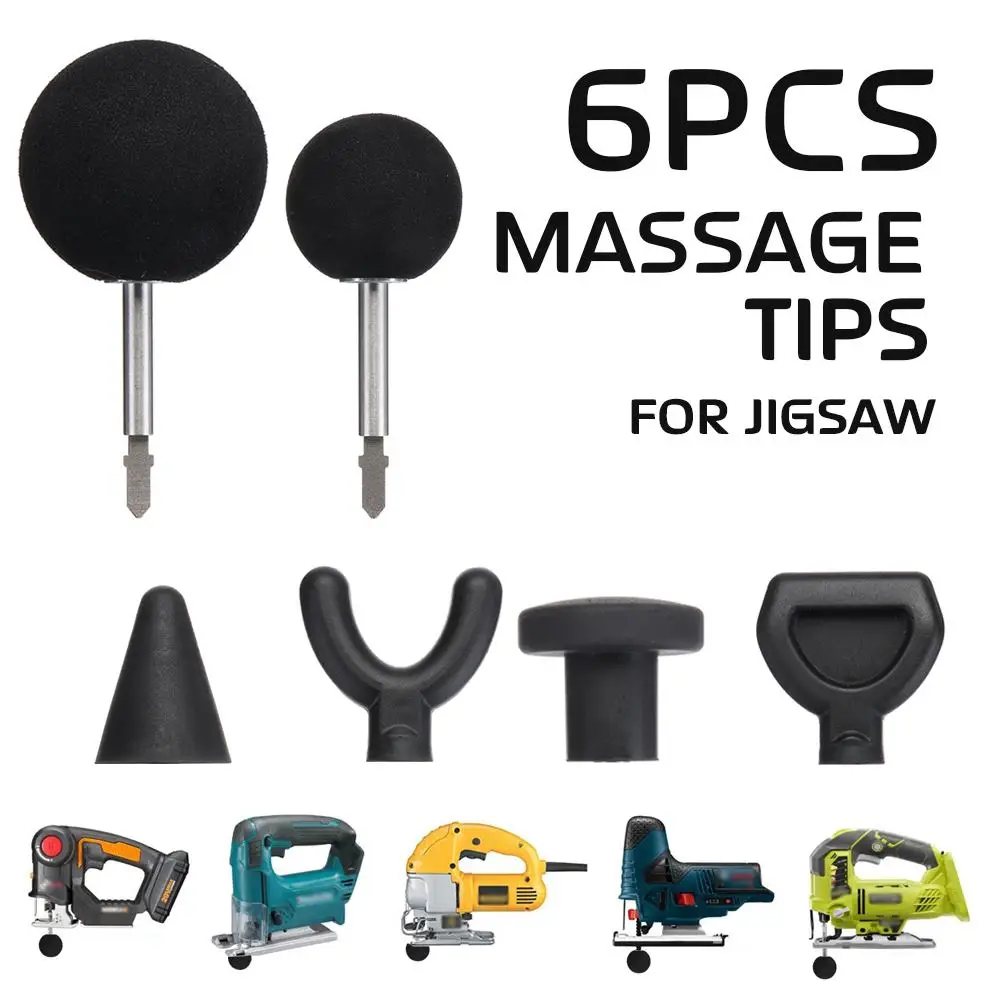

6Pcs/Set 75mm Muscle Relaxation Massage Guns Attachments For Booster/Worx 540/Ryobi/Makita/Jigsaw Type Electric Massagers