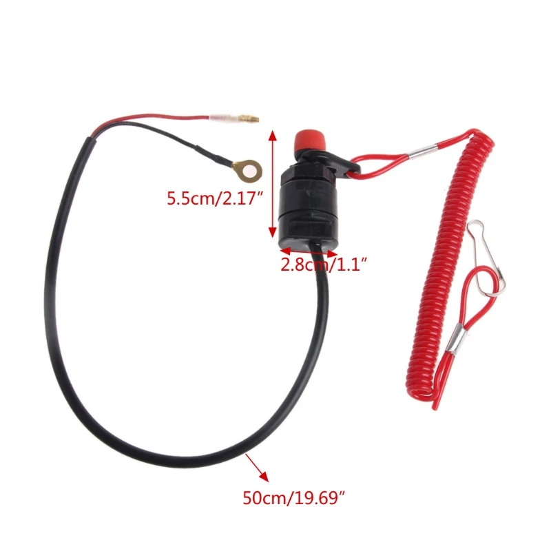 

50cm Length Stop Kill Safety Lanyard Floating Safety Switch Lanyards Navigation Safety Band Rope