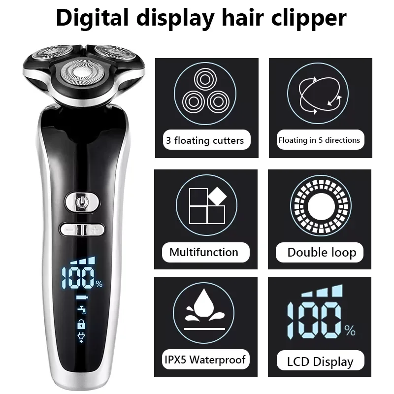 

Shaver 4D For Men Electric Hair Clipper USB Rechargeable Professional Hair Trimmer Hair Cutter for Men Adult Razor